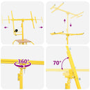 vidaXL Gipszkartonemelő Sárga 300 x 107 x 330 cm Acél
