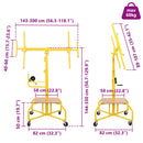 vidaXL Gipszkartonemelő Sárga 300 x 107 x 330 cm Acél