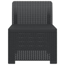 vidaXL 1-Fős Kerti Kanapé Rattan Hatás PP Antracitszürke