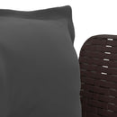 vidaXL 1-Fős Fotel Párnákkal Rattan Hatás PP Barna