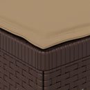 vidaXL 3-Fős Kerti Kanapé Párnákkal Rattan Hatással PP Barna