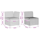 vidaXL 2-Fős Kerti Kanapé Rattan Hatás PP Fehér