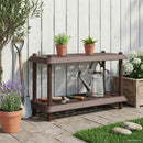 vidaXL Polc egység 2 szint 100 x 40 x 55,5 cm PP Barna