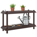 vidaXL Polc egység 2 szint 100 x 40 x 55,5 cm PP Barna