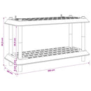 vidaXL Polc egység 2 szint 100 x 40 x 55,5 cm PP Barna