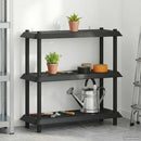 vidaXL Polc egység 3 szint 100 x 40 x 96 cm PP Antracitszürke