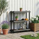 vidaXL Polc egység 3 szint 100 x 40 x 96 cm PP Antracitszürke