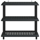 vidaXL Polc egység 3 szint 100 x 40 x 96 cm PP Antracitszürke
