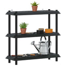 vidaXL Polc egység 3 szint 100 x 40 x 96 cm PP Antracitszürke