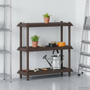 vidaXL Polc egység 3 szint 100 x 40 x 96 cm PP Barna