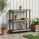 vidaXL Polc egység 3 szint 100 x 40 x 96 cm PP Barna