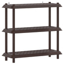 vidaXL Polc egység 3 szint 100 x 40 x 96 cm PP Barna
