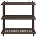 vidaXL Polc egység 3 szint 100 x 40 x 96 cm PP Barna