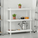vidaXL Polc egység 3 szint 100 x 40 x 96 cm PP Fehér