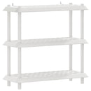 vidaXL Polc egység 3 szint 100 x 40 x 96 cm PP Fehér