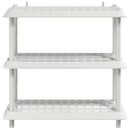vidaXL Polc egység 3 szint 100 x 40 x 96 cm PP Fehér