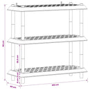 vidaXL Polc egység 3 szint 100 x 40 x 96 cm PP Fehér