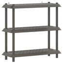vidaXL Polc egység 3 szint 100 x 40 x 96 cm PP Világosszürke