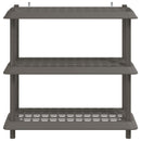 vidaXL Polc egység 3 szint 100 x 40 x 96 cm PP Világosszürke