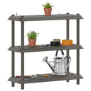 vidaXL Polc egység 3 szint 100 x 40 x 96 cm PP Világosszürke