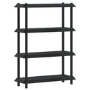 vidaXL Polc egység 4 szint 100 x 40 x 136,5 cm PP Antracitszürke