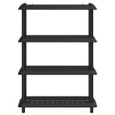 vidaXL Polc egység 4 szint 100 x 40 x 136,5 cm PP Antracitszürke