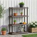 vidaXL Polc egység 4 szint 100 x 40 x 136,5 cm PP Barna