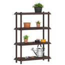 vidaXL Polc egység 4 szint 100 x 40 x 136,5 cm PP Barna