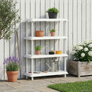 vidaXL Polc egység 4 szint 100 x 40 x 136,5 cm PP Fehér