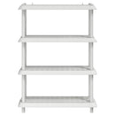 vidaXL Polc egység 4 szint 100 x 40 x 136,5 cm PP Fehér
