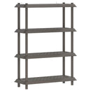 vidaXL Polc egység 4 szint 100 x 40 x 136,5 cm PP Világosszürke