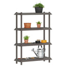 vidaXL Polc egység 4 szint 100 x 40 x 136,5 cm PP Világosszürke