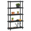 vidaXL Polc egység 5 szint 100 x 40 x 177 cm PP Antracitszürke