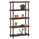 vidaXL Polc egység 5 szint 100 x 40 x 177 cm PP Barna