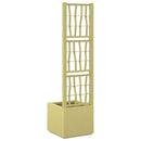 vidaXL Kertész cserép rácsos változattal Zöld 36 x 36 x 140 cm PP