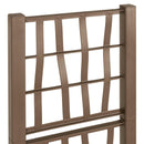 vidaXL Kertész cserép rácsos változattal Barna 36 x 36 x 140 cm PP