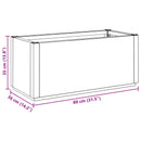 vidaXL Kerti virágtartó doboz Barna 80 x 36 x 35 cm PP