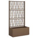 vidaXL Kertész cserép rácsos változattal Barna 80 x 36 x 140 cm PP