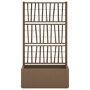 vidaXL Kertész cserép rácsos változattal Barna 80 x 36 x 140 cm PP
