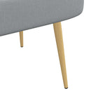 vidaXL Kárpitozott pad háttámlával Világosszürke 110 x 60 x 76 cm