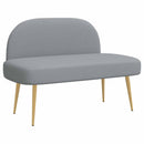 vidaXL Kárpitozott pad háttámlával Világosszürke 110 x 60 x 76 cm