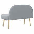 vidaXL Kárpitozott pad háttámlával Világosszürke 110 x 60 x 76 cm