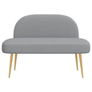 vidaXL Kárpitozott pad háttámlával Világosszürke 110 x 60 x 76 cm