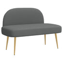 vidaXL Kárpitozott pad háttámlával Sötétszürke 110 x 60 x 76 cm