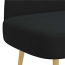 vidaXL Kárpitozott pad háttámlával Fekete 110 x 60 x 76 cm Poliészter