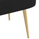 vidaXL Kárpitozott pad háttámlával Fekete 110 x 60 x 76 cm Poliészter
