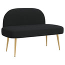 vidaXL Kárpitozott pad háttámlával Fekete 110 x 60 x 76 cm Poliészter