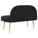 vidaXL Kárpitozott pad háttámlával Fekete 110 x 60 x 76 cm Poliészter