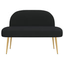 vidaXL Kárpitozott pad háttámlával Fekete 110 x 60 x 76 cm Poliészter