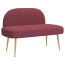 vidaXL Kárpitozott pad háttámlával bordó 110 x 60 x 76 cm Poliészter